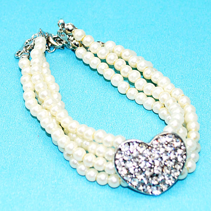 Alloy pearl bracelet