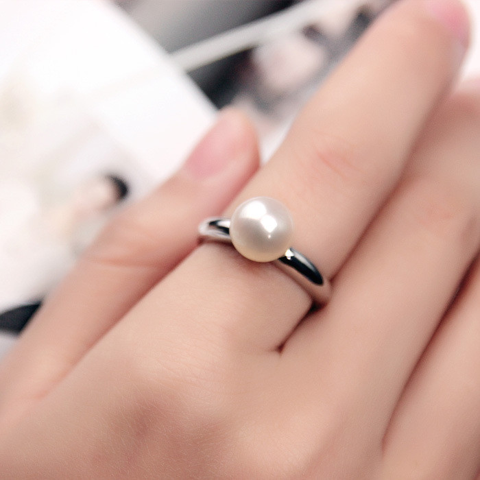 925 silver pearl ring