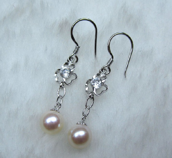 925 silver pearl earrings , earrings