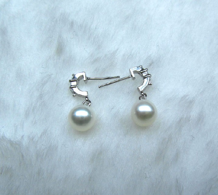 925 silver pearl earrings , earrings